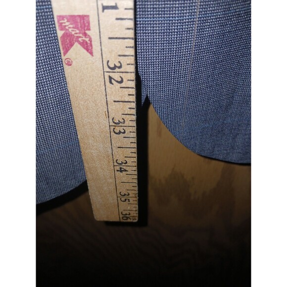 Haggar Imperial 2 Piece Suit Mens 42L 34X34 Two Button Gray USA Made Wool Blend - Picture 9 of 16